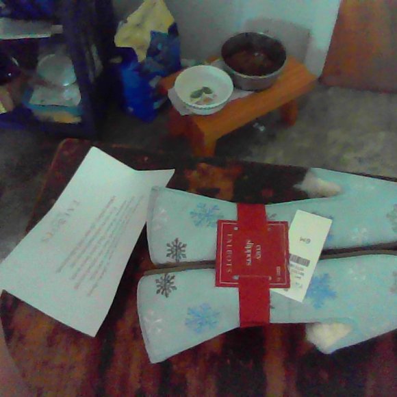 Brand New Talbots Size 6 Light Blue Snowflake slippers for women - Picture 1 of 3